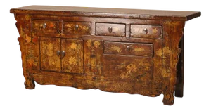 Decorative Shanxi Painted Sideboard, 1890s