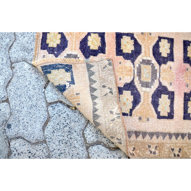 1960s Vintage Mid Century Turkish Rug For Sale - Image 5 of 6