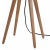Wood Quattro Floor Lamp - Natural Ash Wood Finish & Weathered Brass, White Linen Shade, Dimmer For Sale - Image 7 of 12