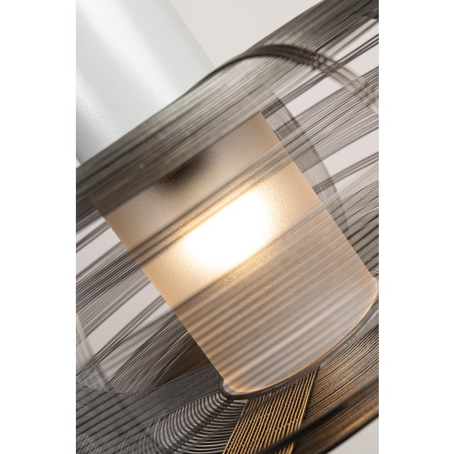2020s Galvanized Iron Wire Pendant, Grey Violet - Tubby by Schema for Oggetti For Sale - Image 5 of 5