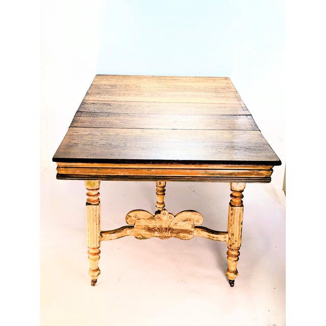 Spectacular Late Victorian Quarter-Sawn Oak Extension Dining Table (3 Original Leaves) For Sale - Image 10 of 10