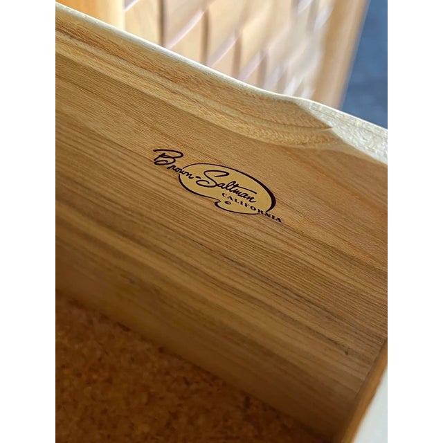 Camel 1950s Paul László for Brown-Saltman Basket Weave Sideboard For Sale - Image 8 of 9