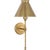 Chapman & Myers for Visual Comfort Signature Parkington Large Tail Sconce in Antique-Burnished Brass For Sale
