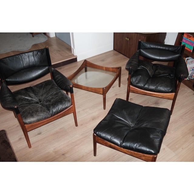 1960s Danish Modern Kristian Vedel "Modus" Leather Lounge Chairs — Pair For Sale - Image 15 of 15