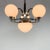 Art Deco Chrome & Milk Glass Chandelier, 1930s For Sale - Image 4 of 11