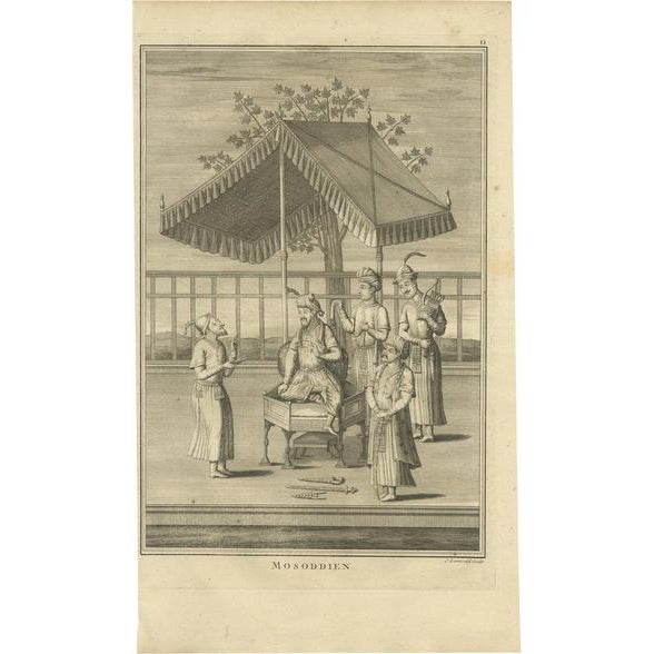 F. Valentijn, Mughal Empire Figures, 1726, Print For Sale