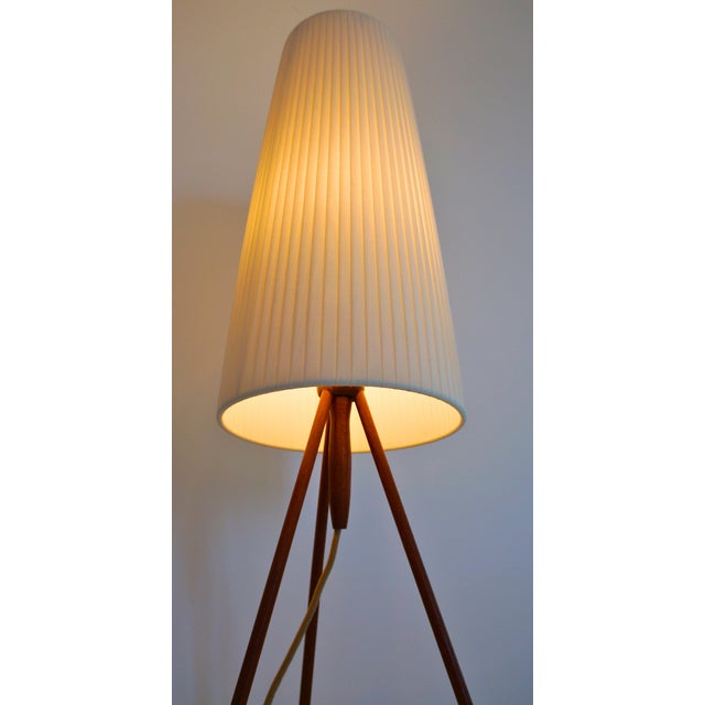 Mid-Century Modern Scandinavian Three-Legged Floor Lamp in Teak, 1960s For Sale - Image 4 of 6