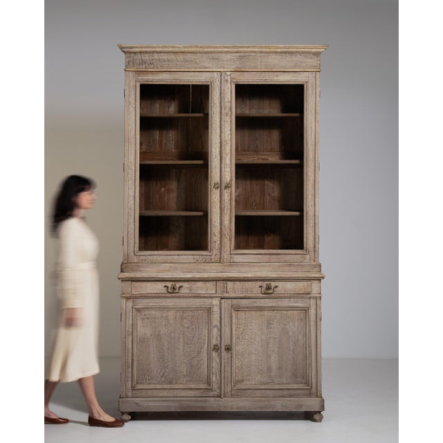French Oak Vitrine, Antique, France, Mid 19th Century For Sale - Image 4 of 11