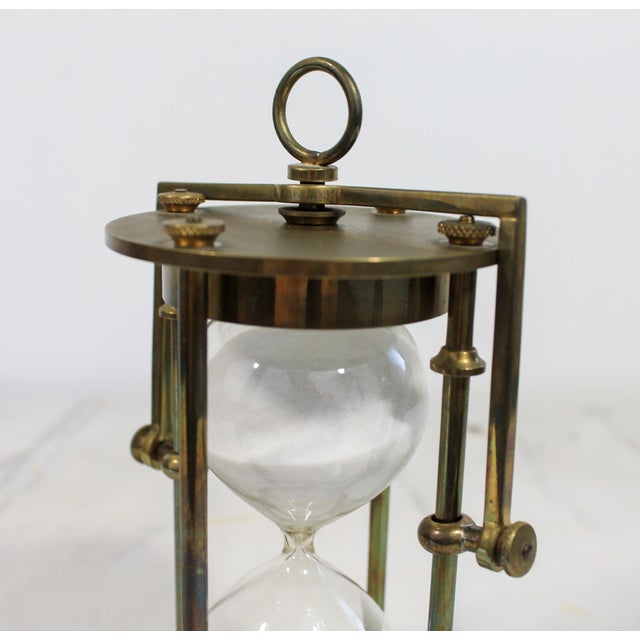 Mid 20th Century Vintage Hangable Brass Hourglass - Egg Timer For Sale - Image 5 of 8