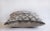 Vintage Batik Accent Pillow Charcoal and Natural Linen For Sale - Image 4 of 6