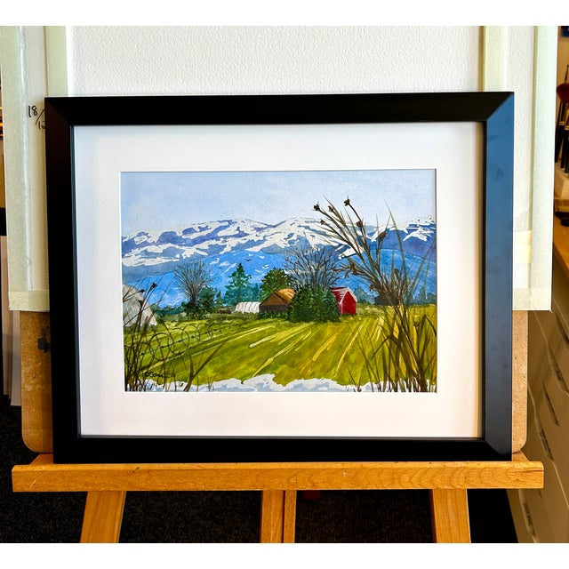 One Watercolor painting Giclee print of ‘Home From North’ in beautiful Idaho. Approximately 13.5 x 9.75 inches. Unframed....