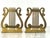 Pair of Vintage Brass Musical Harp Bookends For Sale - Image 4 of 7