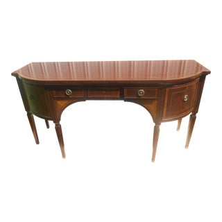 Baker Furniture Flame Mahogany Inlaid Buffet Sideboard For Sale