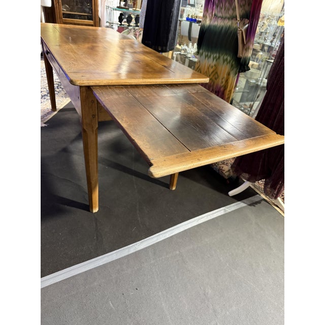 Wood Farmhouse Table in Cherry For Sale - Image 7 of 8