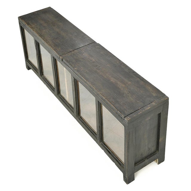 Glazed Wooden Chest with Patina For Sale - Image 3 of 8