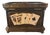 1980s Maitland-Smith Hand-Painted Tooled Leather Poker Box For Sale