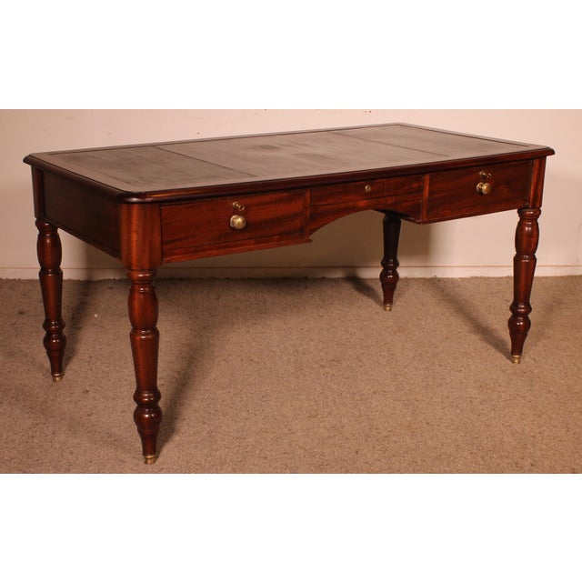 19th Century Mahogany Two-Drawer Desk For Sale - Image 10 of 12