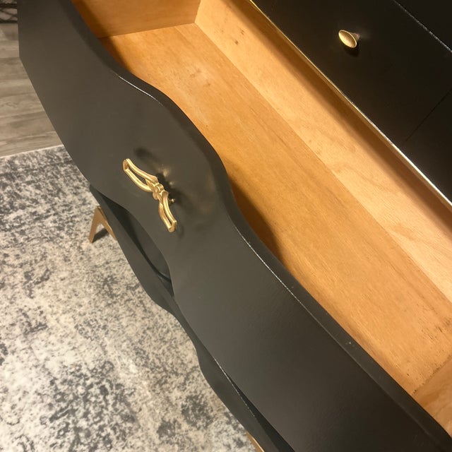 Black Elegant Vintage French Dresser Fully Restored For Sale - Image 8 of 9