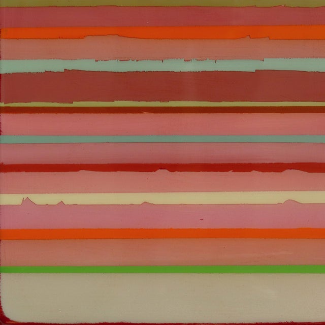 Tall Sunspot 65 - Original Modern Colorful Striped Resin and Acrylic Abstract Wall Art For Sale In Los Angeles - Image 6 of 9