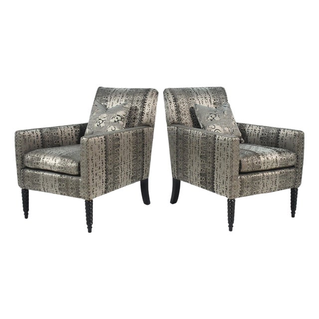 Pair of Donghia Lounge Chairs For Sale