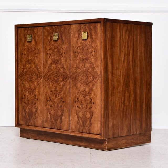1970s Vintage Burlwood Bar Cabinet Chairish