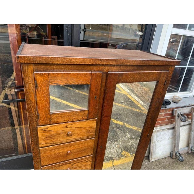 19th Century Antique Oak Chifferobe Wardrobe Chairish