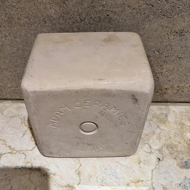 Ceramic 1960s Architectural Pottery Square Bisque Planter Style John Follis For Sale - Image 7 of 10