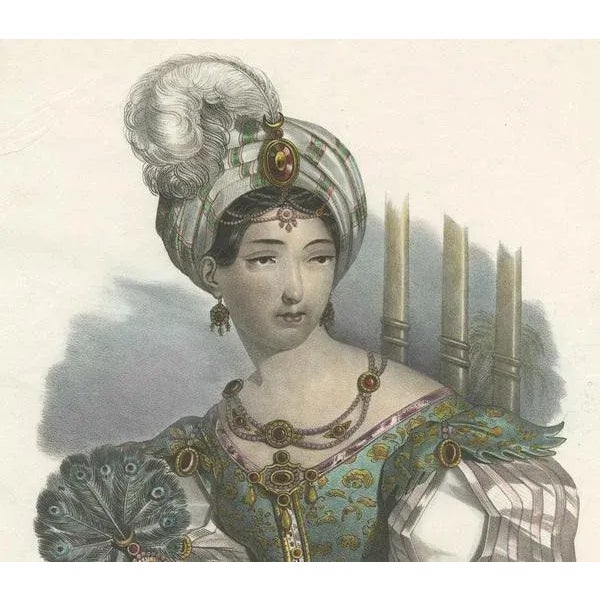 Lemercier, Costume Illustration of Asia, 1840, Print For Sale - Image 3 of 5