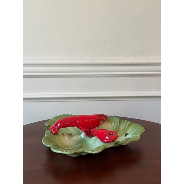 1950s Majolica Style Lobster Serving Dish For Sale In Washington DC - Image 6 of 7