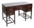 1960's Anglo Chinese Bamboo Parquet Hardwood Campaign Desk For Sale
