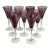 Circa 1990's Pottery Barn Amethyst Champagne Flutes, Set of Nine For Sale