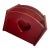 Vintage Cherry Wood Lazy Susan Napkin & Condiment Holder With Heart Cutouts For Sale