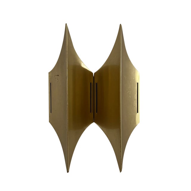 Mid-Century Brass Gothic Wall Lights by Bent Karlby, 1960s For Sale