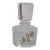 Bohemian Empty Glass Perfume Bottle Czech Art Deco Crystal With Gold Rose 4485b For Sale