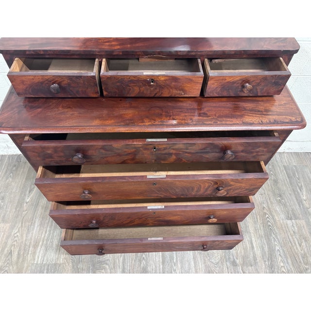 Antique Mid 1800s American Empire Chest of Drawers For Sale - Image 9 of 11