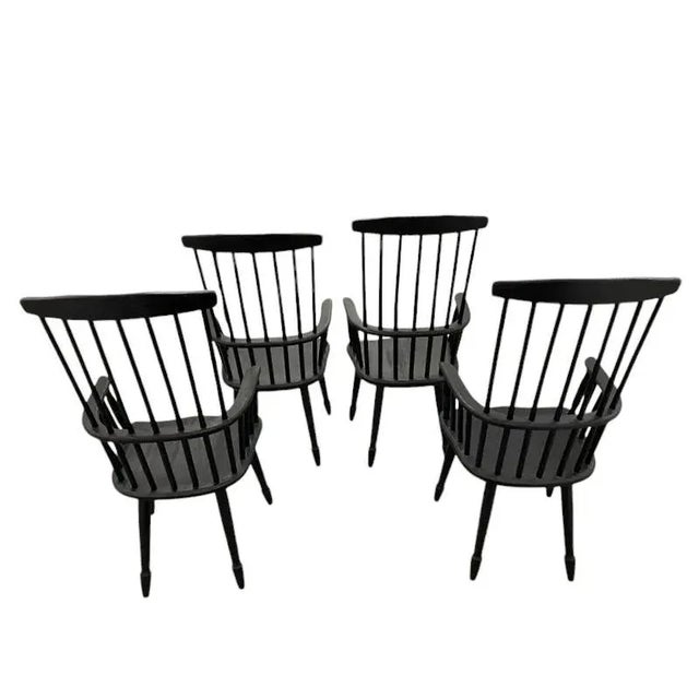 Shabby Chic Restoration Hardware Dining Chairs- Set of 4 For Sale - Image 3 of 12