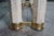 Vintage Italian Regency Travertine Stone Brass & Glass Console Hall Sofa Table For Sale - Image 10 of 12