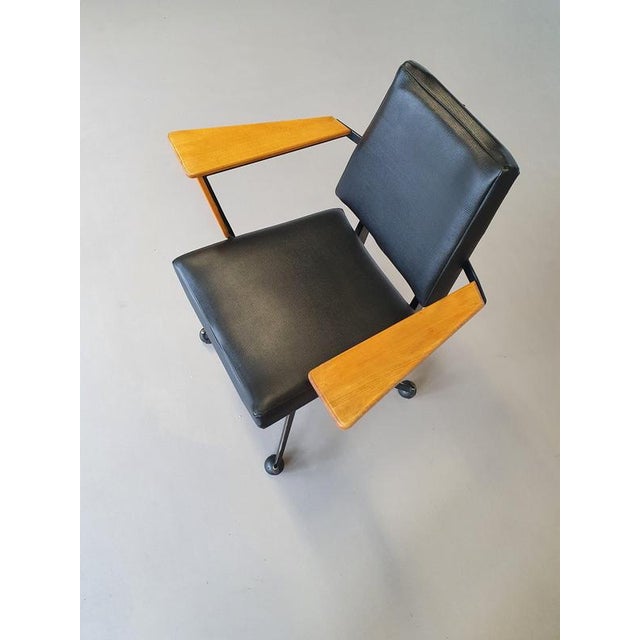Black Legnano Office Chair from Velca, 1950s For Sale - Image 8 of 14