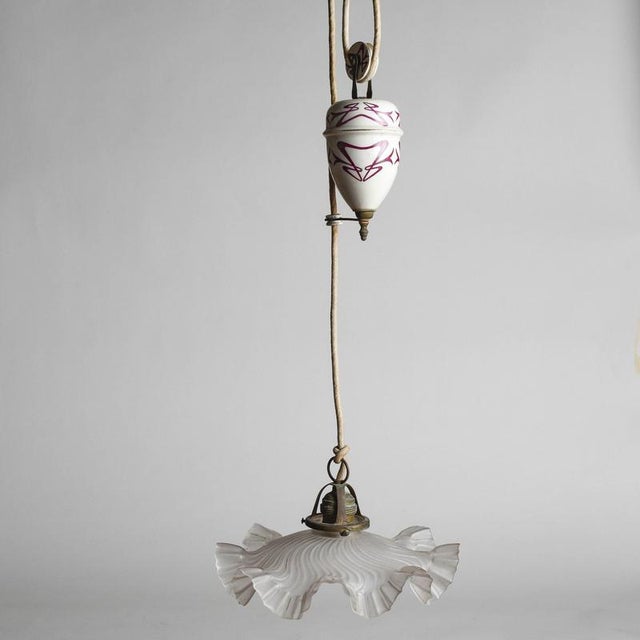 Art Nouveau Ceramic Up-and-Down Pendant For Sale - Image 3 of 18