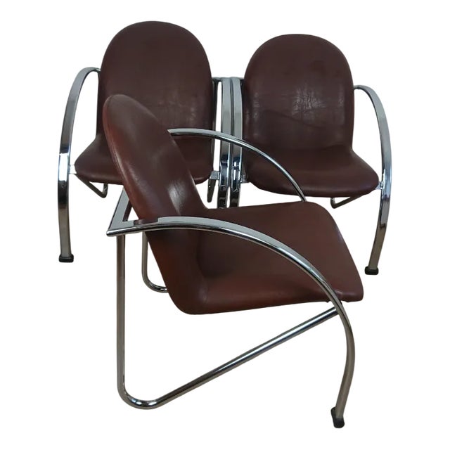 Plichaise Armchairs from Sauvignet, 1970s, Set of 3 For Sale