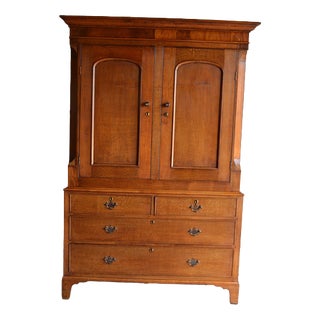 Antique English Oak Cabinet, 19th Century For Sale