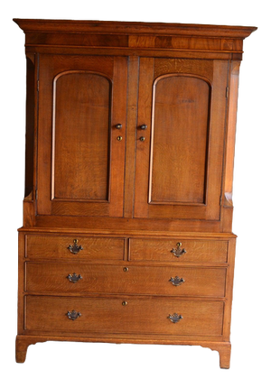 Antique English Oak Cabinet, 19th Century