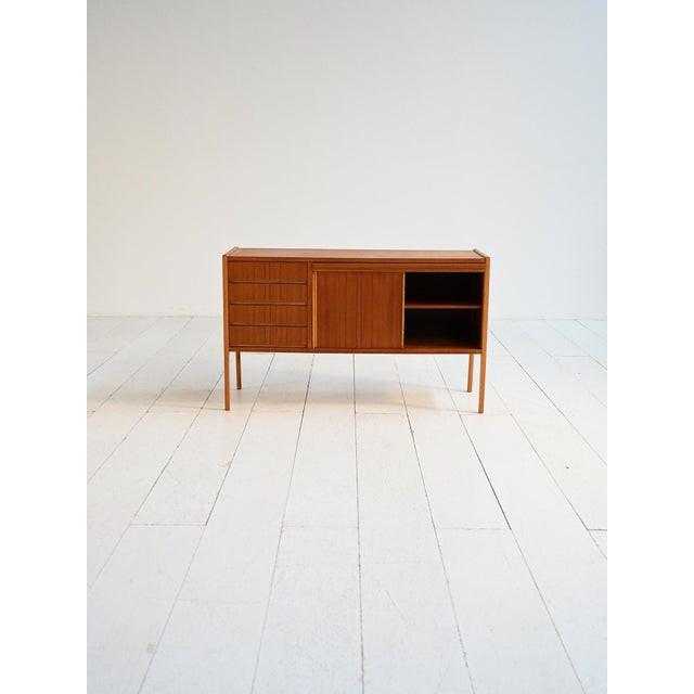 1960s Scandinavian Sideboard with Foldaway Teak Desk, 1960s For Sale - Image 5 of 11