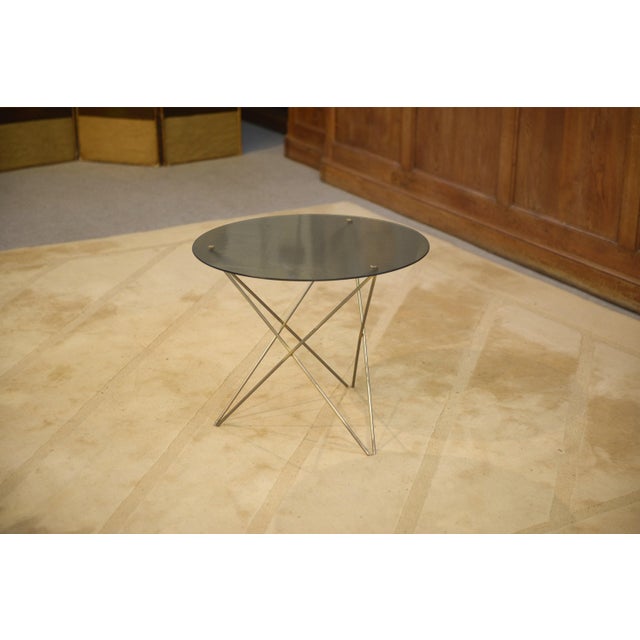 Metal Brass and Glass Side Table, 1960s For Sale - Image 7 of 7