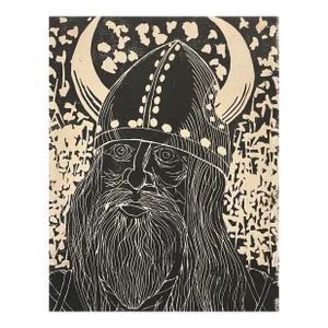 1948 Viking Linocut by Stanzikz