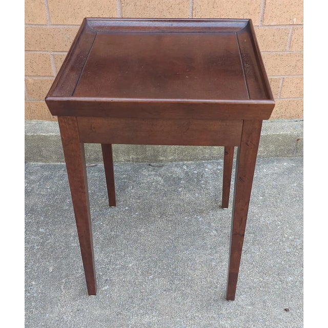 Late 20th Century Federal Style Mahohany Side Table or Candle Stand For Sale - Image 4 of 6