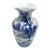 Vintage MCM Chinoiserie Blue White Porcelain Vase For Sale
