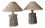 Mid-Century Brutalist Pottery Lamps from Vanguard, USA, 1970s, Set of 2 For Sale