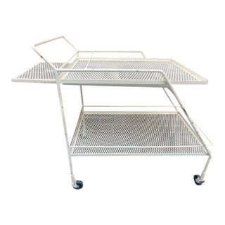 Vintage Mid Century Outdoor Cart Attributed to Tempestini for Salterini For Sale