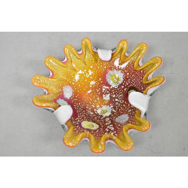 Vintage Murano Italian Art Glass Millefiori Clam Shell Candy Dish Bowl (A) For Sale - Image 12 of 13